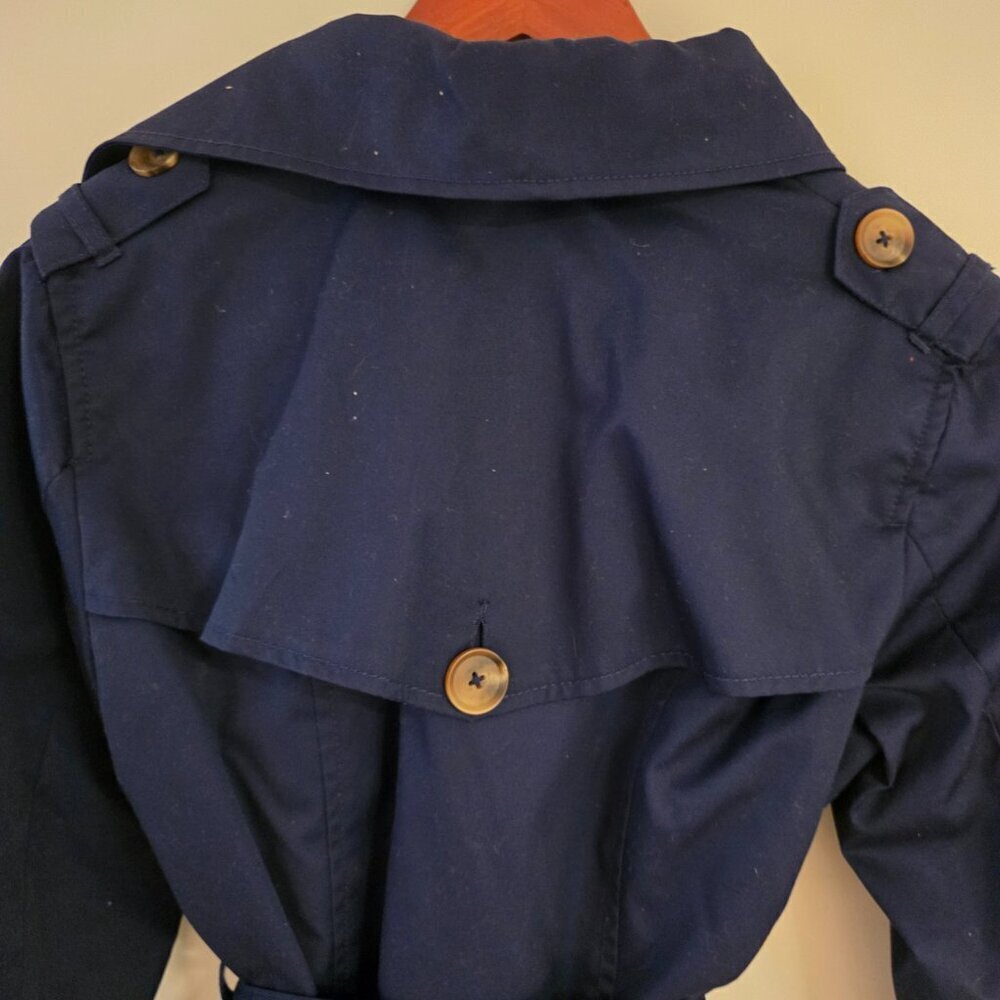 H&M Navy Trench Coat – Size 8 – Like New, Never Worn - Picture 6 of 7